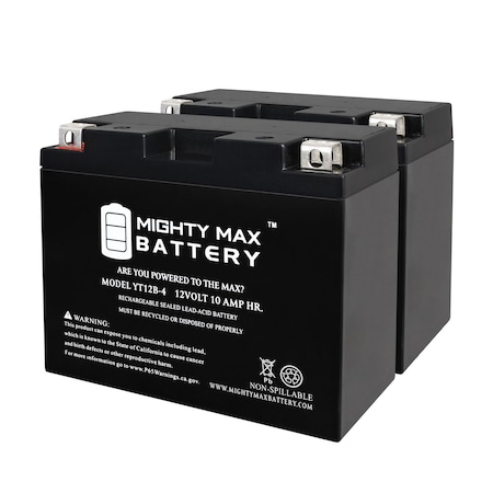 Mighty Max Battery YT12B-4 12V 10Ah Replacement Battery